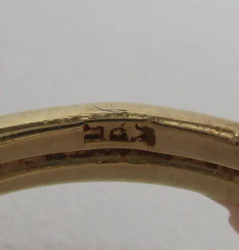 eleganter 585er Gold Damen Ring Siegelring mit rotbraunem Lagenstein (164830)