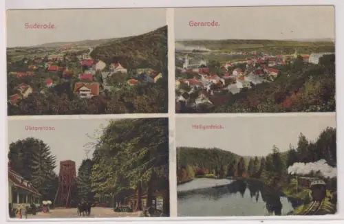 76358 Mehrbild Ak  Suderode. Gernrode. Viktorshöhe. Heiligenteich. um 1927