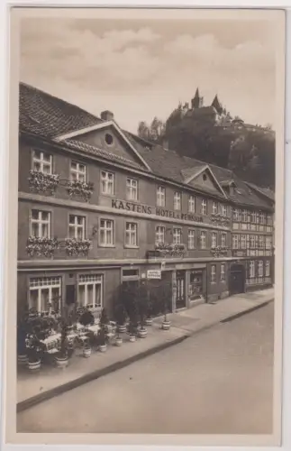 21858 Ak Kastens Hotel und Pension. Wernigerode i. Harz. um 1930