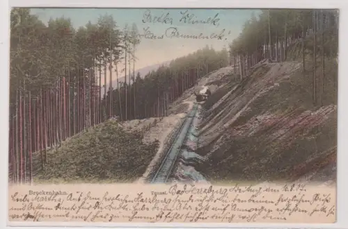 52879 Ak Brockenbahn. Tunnel. Brocken. 1907