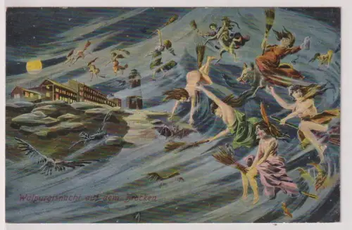 21538 Ak Walpurgisnacht auf dem Brocken. um 1930