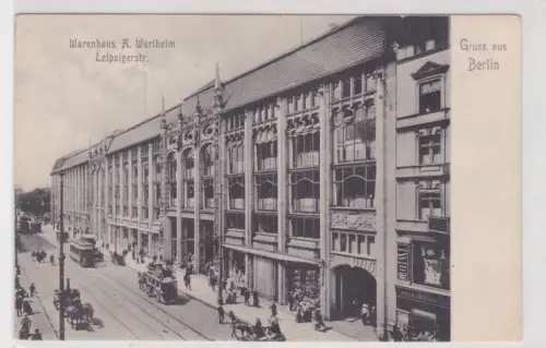 26375 Ak Gruss aus Berlin - Warenhaus A. Wertheim Leipzigerstraße um 1920