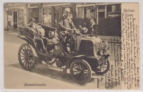 90694 Ak Berliner Typen - Automobildroschke 1905
