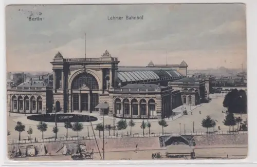 56765 Feldpost Ak Berlin - Partie vor dem Lehrter Bahnhof 1915