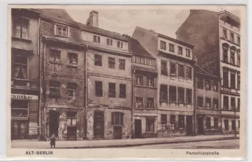 11168 Feldpost Ak Alt-Berlin - Paochialstraße mit Knopfloch-Stepperei 1944