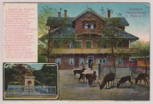 44092  Ak Försterei Dambachhaus b.  Thale a. H. um 1930