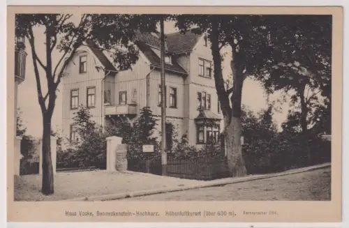 39925 Ak  Haus Vocke, Benneckenstein-Hochharz. Höhenluftkurort (über 600m). 1922