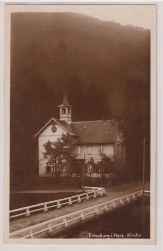 908153 Ak Treseburg i. Harz. Kirche.um 1930