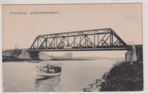 907610 Ak Oranienburg. Großschifffahrtskanal. um 1930