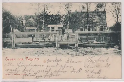 908570  Ak Gruss aus Tegelort. 1903