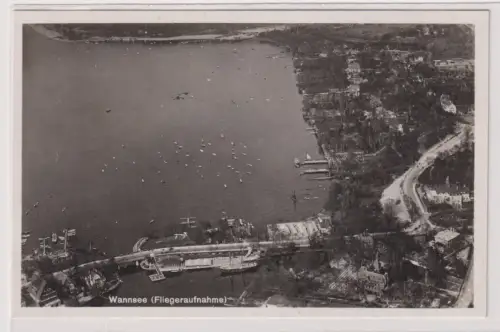 908568 Foto Ak Wannsee (Fliegeraufnahme). Berlin. um 1940