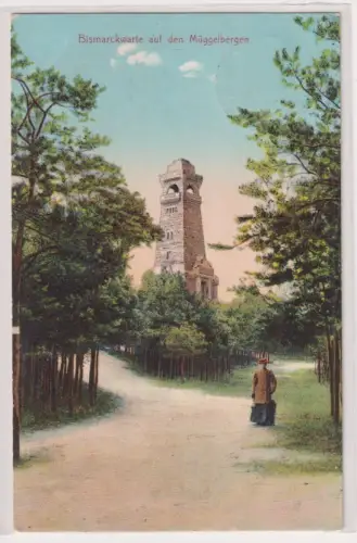 908576 Ak Bismarckwarte auf den Müggelbergen.  Berlin. 1908