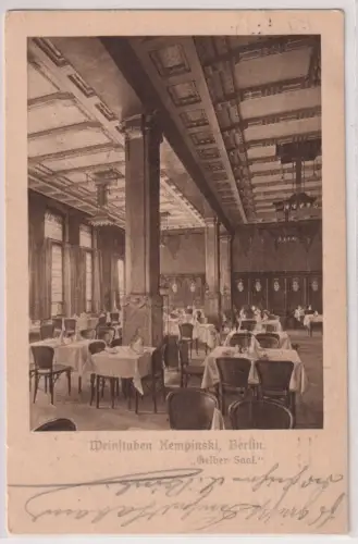908575 Ak Weinstuben Kempinski, Berlin. „Gelber Saal.“  1911