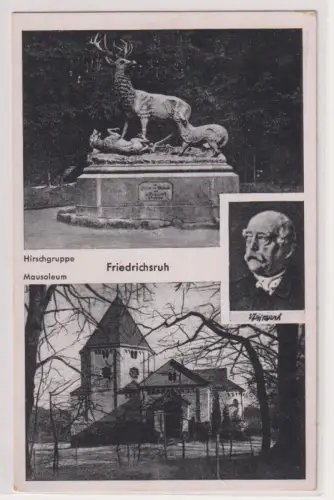 68270 Mehrbild Ak Friedrichsruh - Hirschgruppe, Mausoleum um 1920