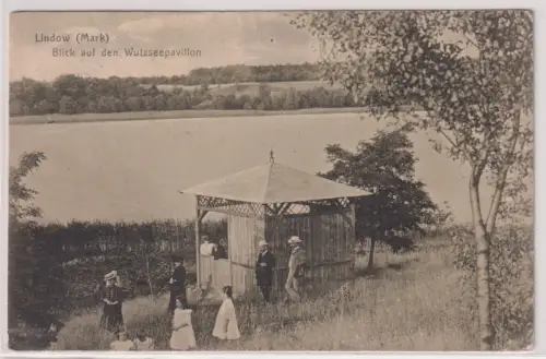 62119 Ak Lindow (Mark) Blick auf den. Wutzseepavillon. 1916