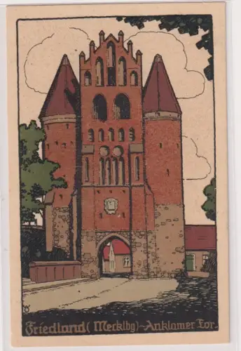 60720 Ak Friedland (Mecklenburg) - Anklamer Tor um 1920