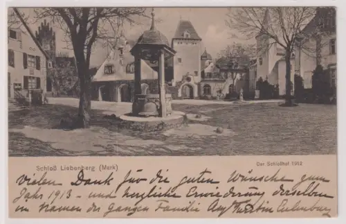 14544 Ak Schloss Liebenberg (Mark). Der Schlosshof 1912. um 1912