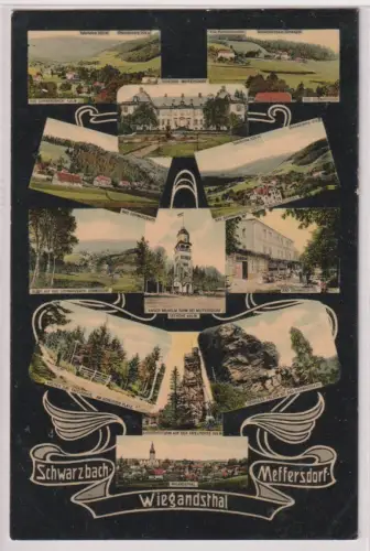 23733 Mehrbild Ak Wiegansthal, Schwarzbach, Meffersdorf in Schlesien 1907