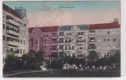 51472 Feldpost Ak Gruß aus Neukölln Stubenrauchplatz 1916