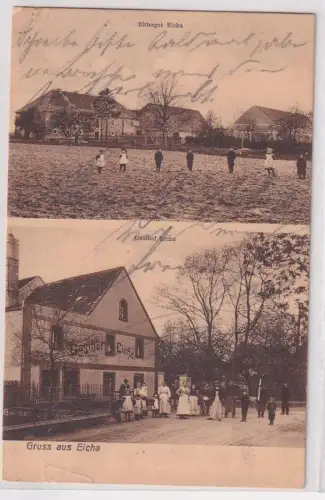 98127 Mehrbild Ak Gruß aus Eicha (Naunhof) Rittergut und Gasthof um 1920
