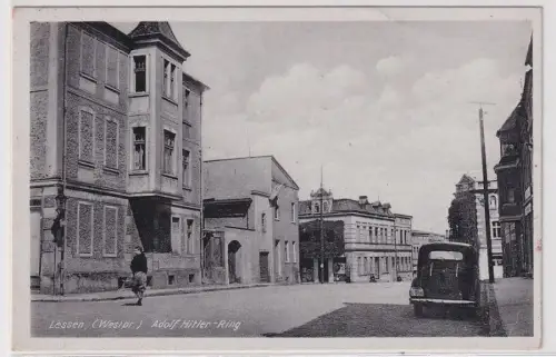 63889 Ak Lessen in Westpreussen Paier- & Spielwarenhandlung 1941