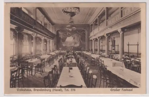11020 Ak Volkshaus, Brandenburg (Havel). Großer Festsaal. 1911