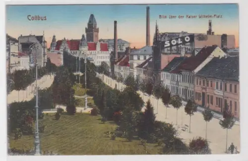 54365 Feldpost Ak Cottbus - Blick über den Kaiser-Wilhelm-Platz 1915