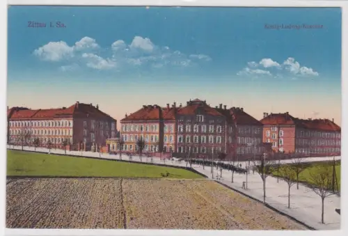 67078 Ak Zittau in Sachsen - König-Ludwig-Kaserne um 1912