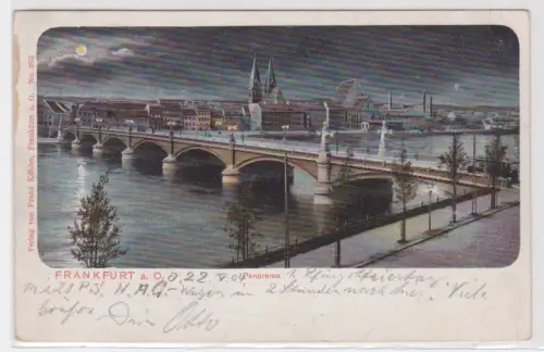 99357 Ak Frankfurt a. Oder - Panorama mit Stadtbrücke 1904