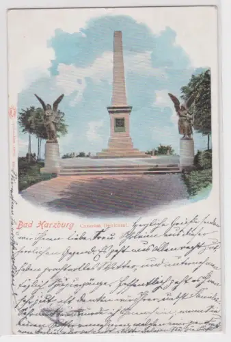 07241 Ak Bad Harzburg.  Canossa Denkmal. 1902