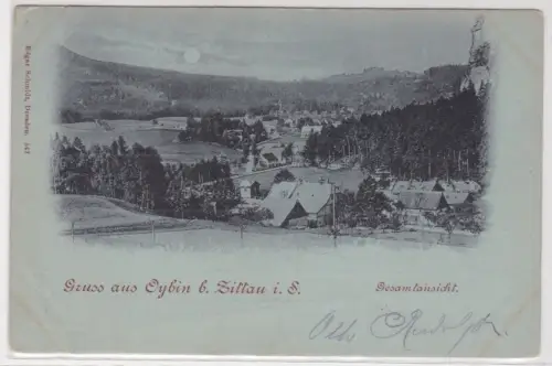 62443 Ak Gruss aus Oybin b. Zittau i. S. Gesamtansicht. 1901