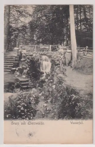 49872  Ak  Gruß aus Eberswalde. Wasserfall. 1906