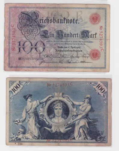 100 Mark Banknote Kaiserreich Deutsches Reich 17.04.1903 (146333)