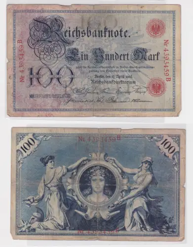 100 Mark Banknote Kaiserreich Deutsches Reich 17.04.1903 (141613)