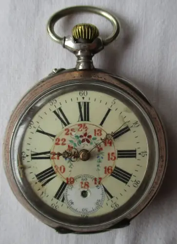 elegante Lépine Herren Taschenuhr 800er Silber mit Ständer (157026)