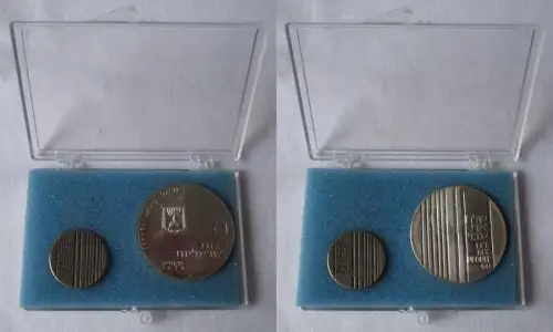 10 Lirot Silber Münze Israel Let my People go 1971  Etui + Anstecknadel (110440)