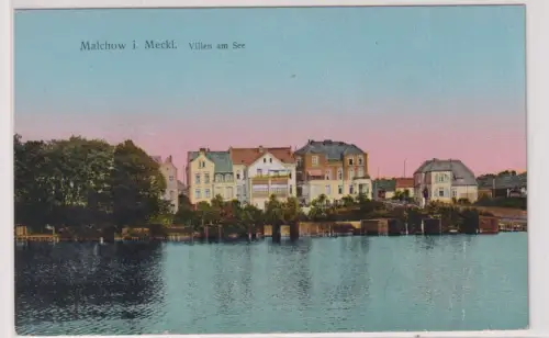 903932 Ak Malchow i. Meckl. Villen am See. um 1940