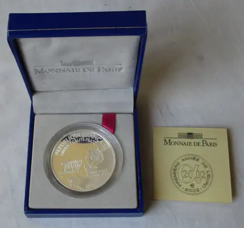 1 1/2 Euro Silber Münze Frankreich 2002 1er Vol Transatlantique Transatlantik