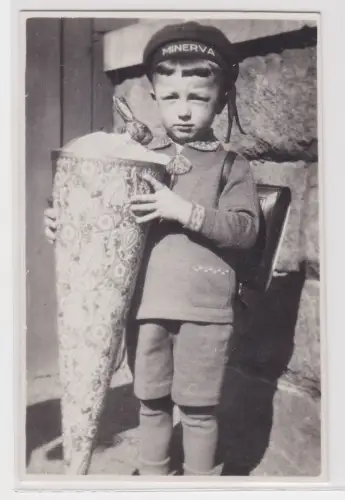 74113 Foto Kind mit Zuckertüte und Matrosenmütze "Minerva"