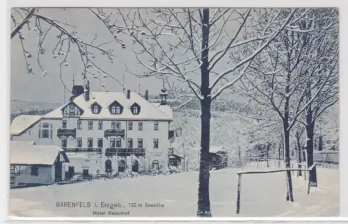 23970 Ak Bärenfels i. Erzgebirge - Hotel Kaiserhof im Winter 1909