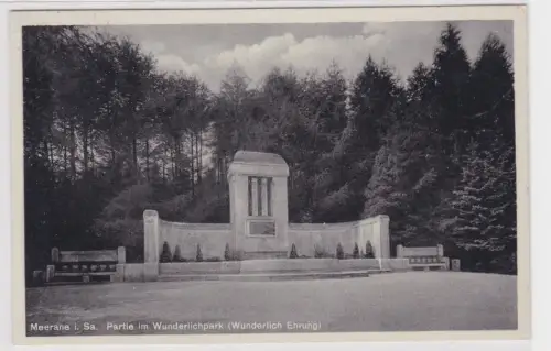 52665 Ak Meerane - Partie im Wunderlichpark (Wunderlich Ehrung) 1934