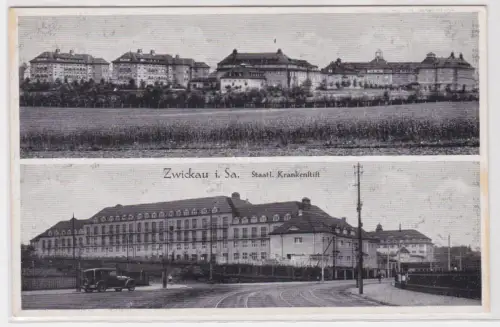 901783 Mehrbild Ak Zwickau i. Sa. - Staatl. Krankenstift um 1915