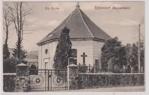 74658 Ak Alte Kirche. Zehlendorf (Wannseebahn). um 1930
