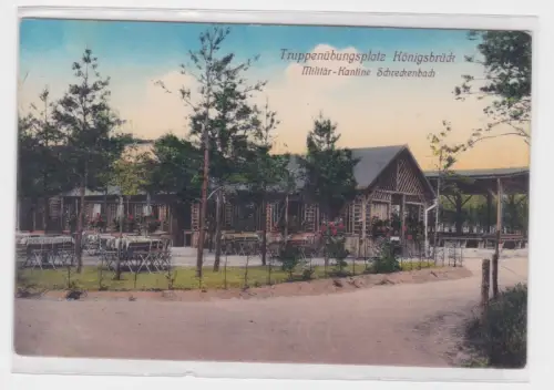 909186 Ak Truppenübungsplatz Königsbrück - Militär-Kantine Schreckenbach 1912