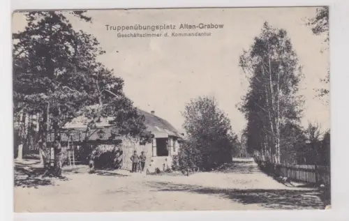 909188 Ak Truppenübungsplatz Alten-Grabow - Geschäftszimmer d. Kommandantur 1918