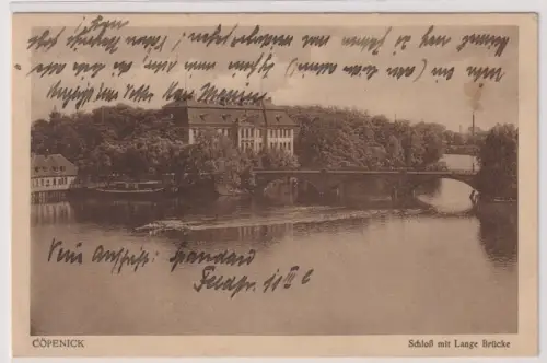 908573 Ak CÖPENICK Schloß mit Lange Brücke. 1930