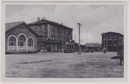 90819 Ak Werdau i. Sa. - Partie am Bahnhof um 1910