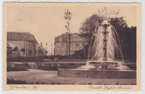 48586 Ak Glauchau i. Sa. - Oswald Seyfert-Brunnen 1937