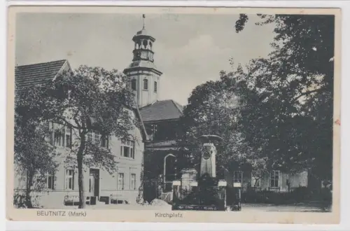 908011 Ak BEUTNITZ (Mark) Kirchplatz. 1932