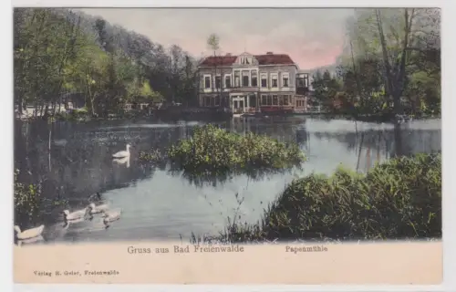 58573 Ak Gruss aus Bad Freienwalde. Papenmühle. 1908